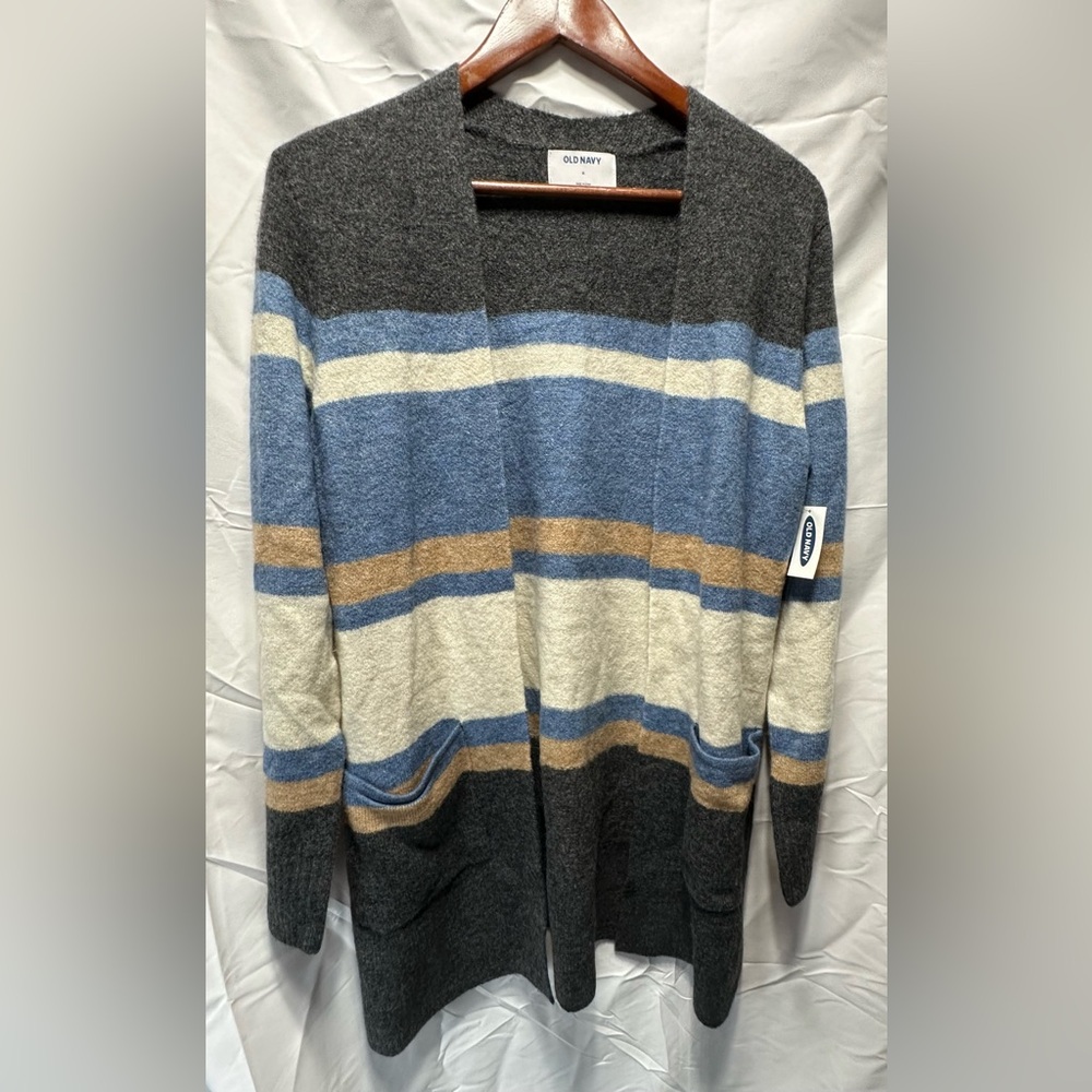 Old Navy Striped Cardigan Sweater - Woman’s NWT